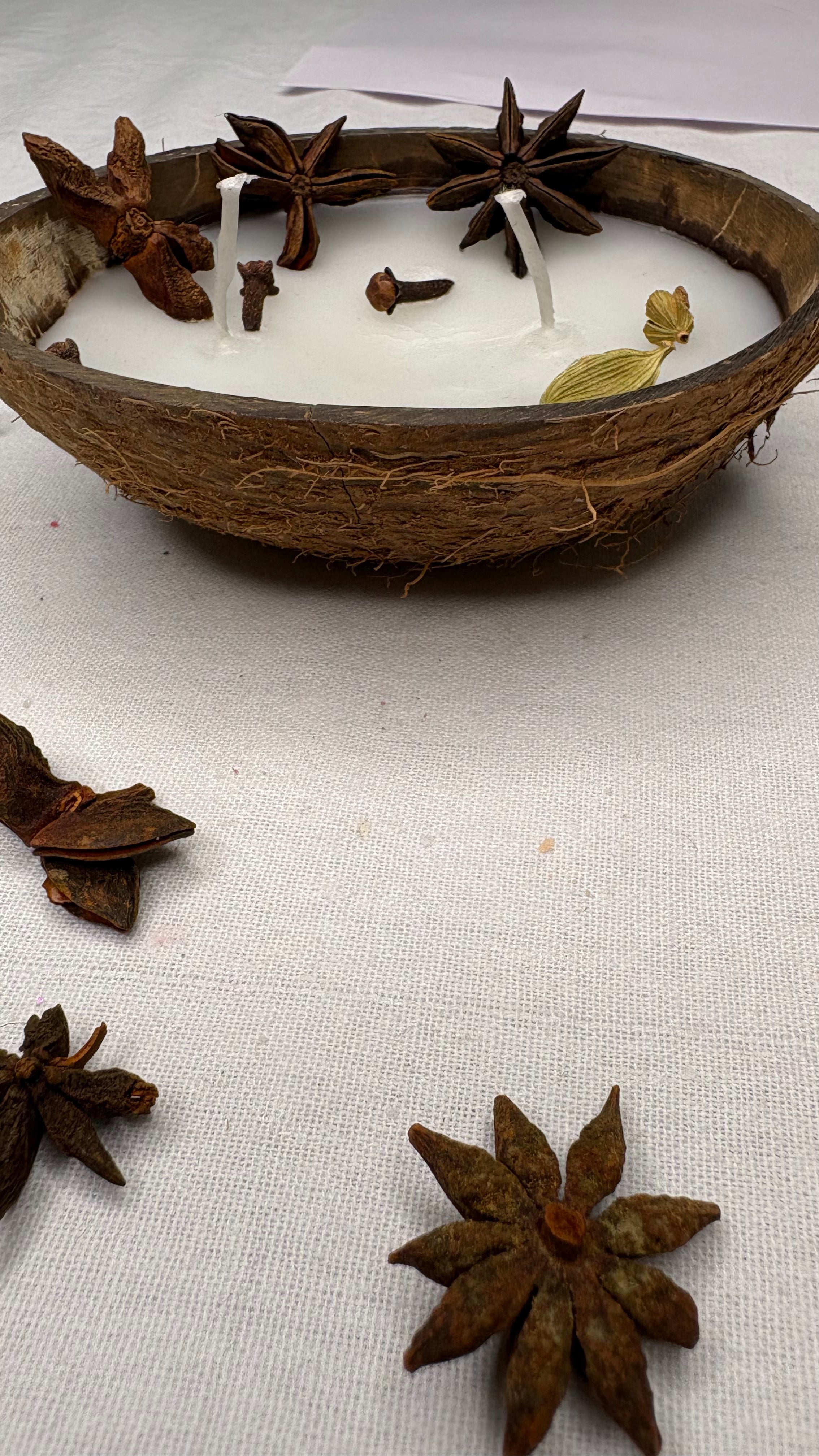 Spice Coconut Shell Candle